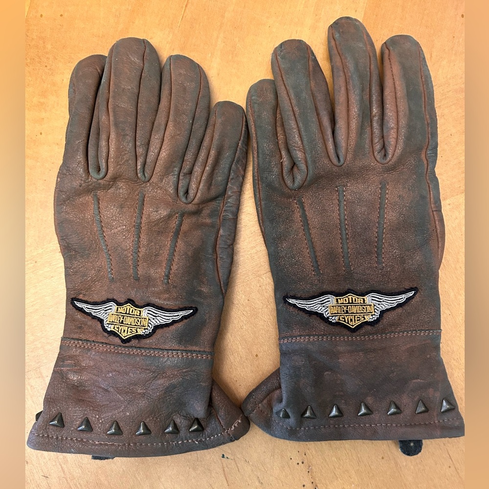 Women’s Leather Harley Davidson Riding Gloves Size Small